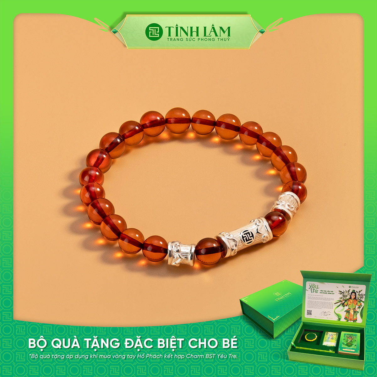 VÒNG HỔ PHÁCH ĐỎ (TRẺ EM) + GIFT BOX