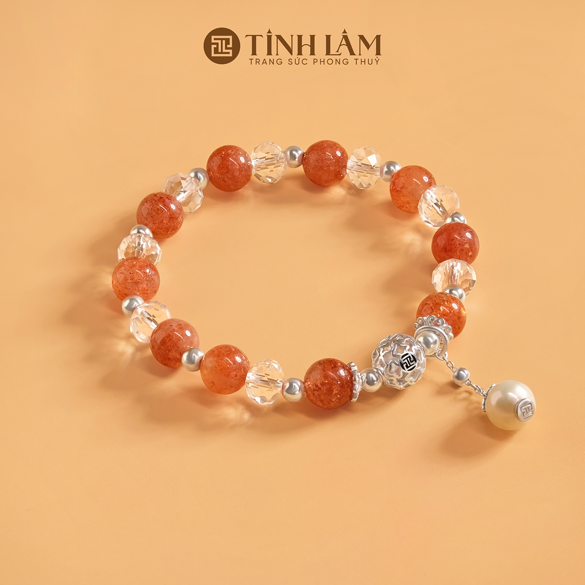 VÒNG SUNSTONE (PHỐI TRẮNG GIÁC)