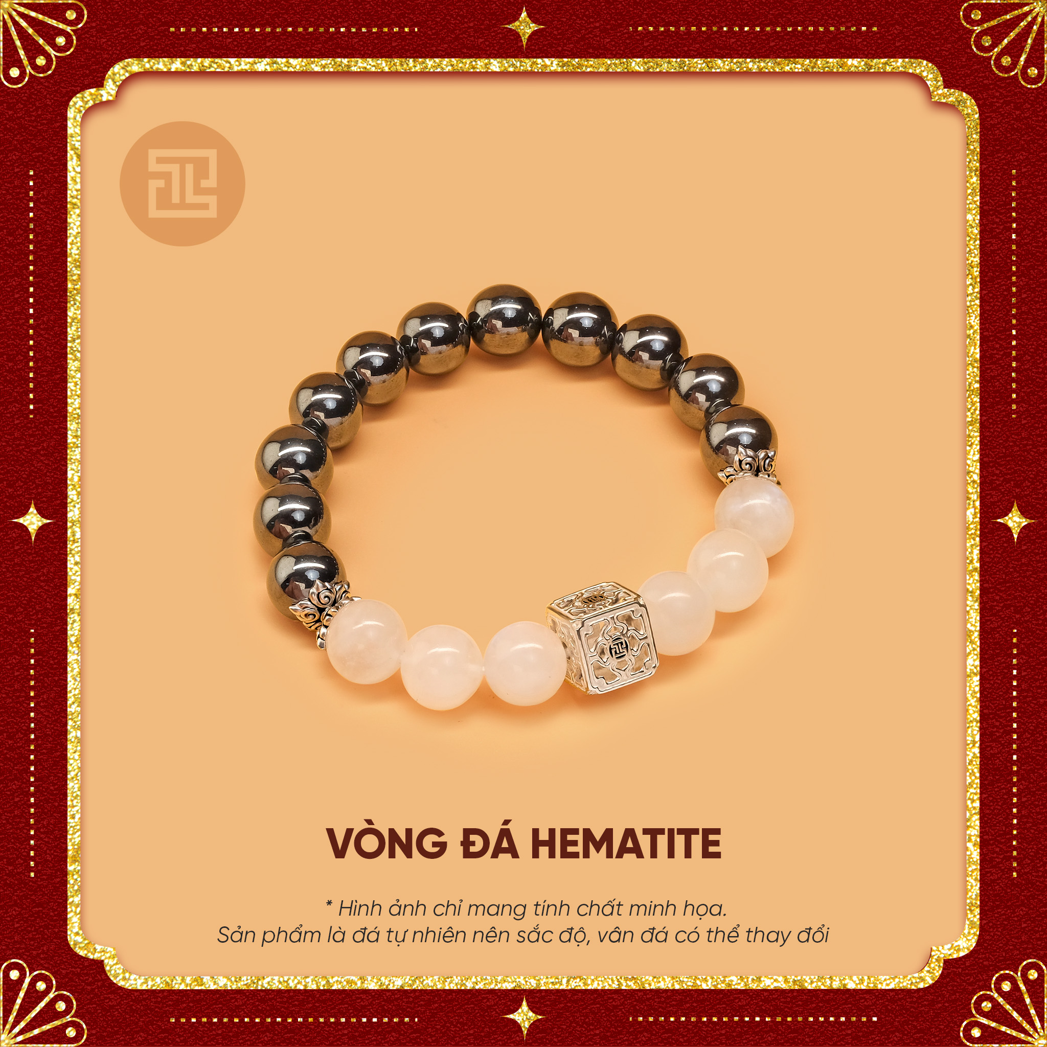 VÒNG HEMATITE PHỐI MOONSTONE